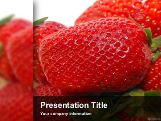 Presentation Title
Your company information

 
