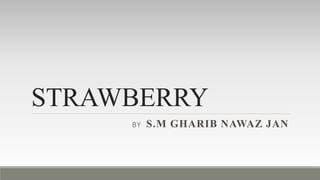 STRAWBERRY
BY S.M GHARIB NAWAZ JAN
 