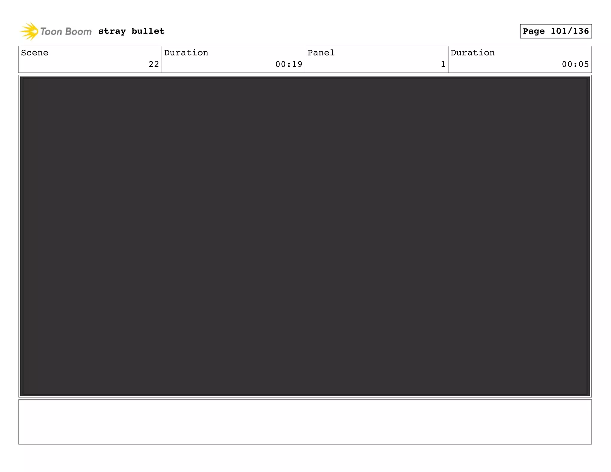 Scene
22
Duration
00:19
Panel
1
Duration
00:05
stray bullet Page 101/136
 