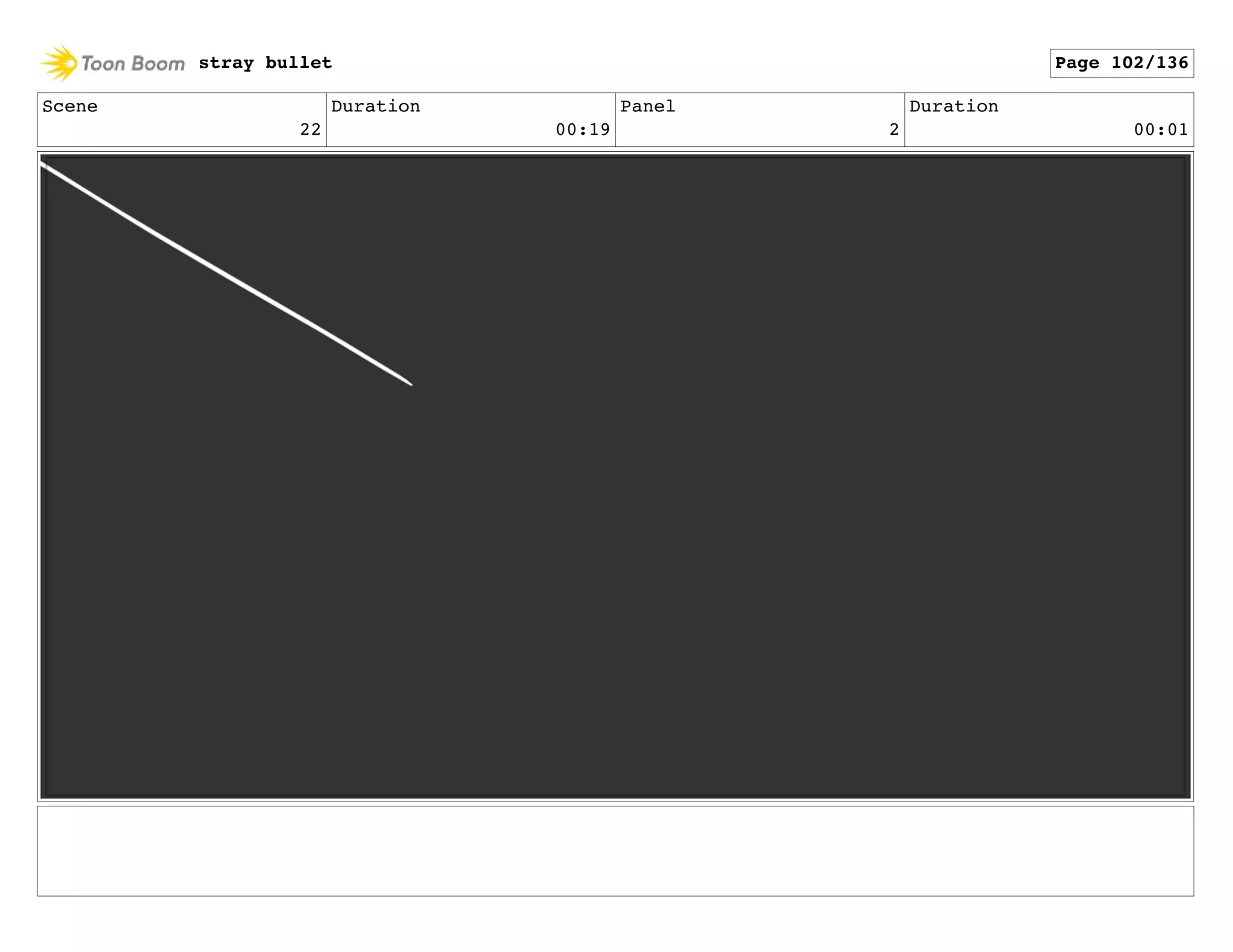 Scene
22
Duration
00:19
Panel
2
Duration
00:01
stray bullet Page 102/136
 