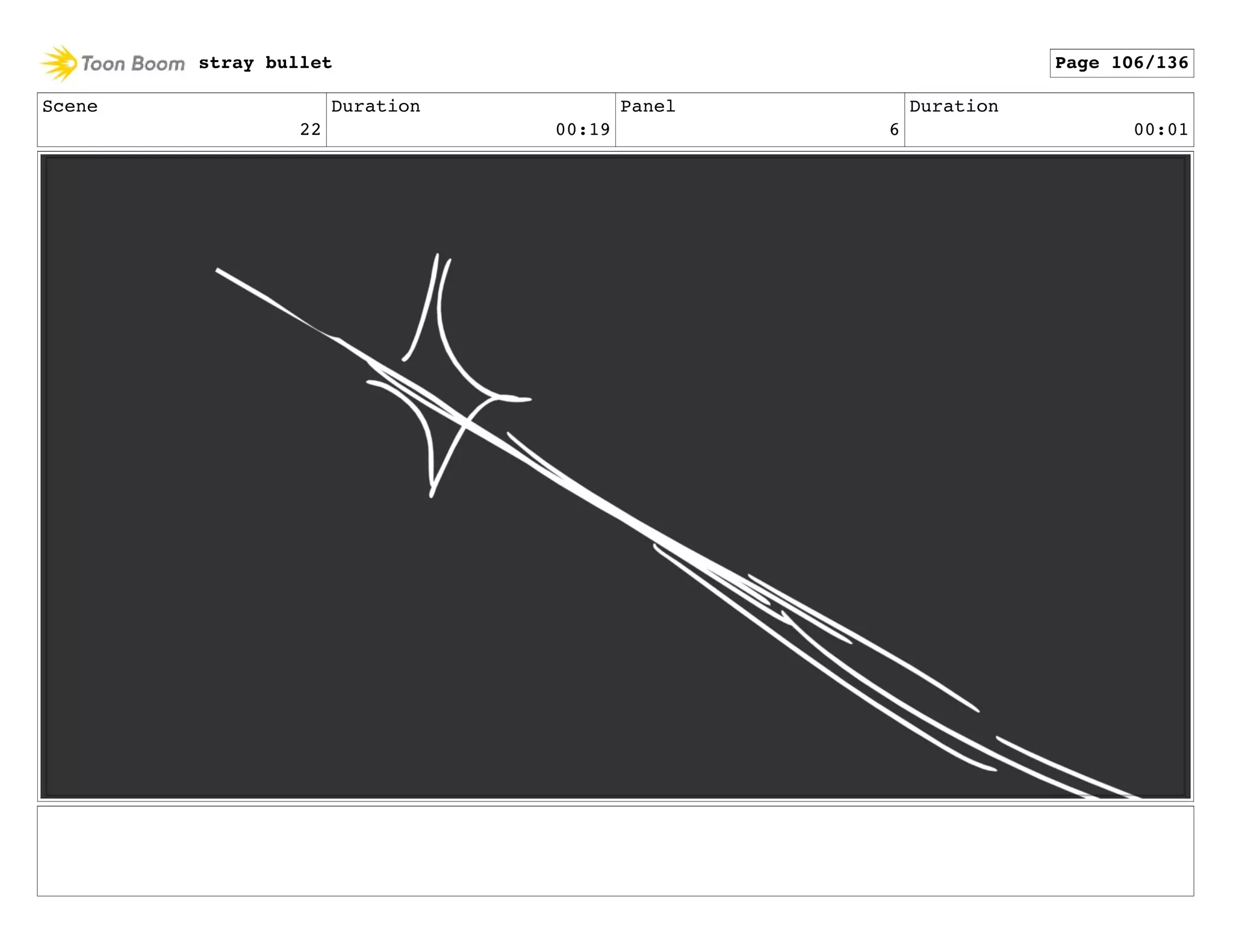 Scene
22
Duration
00:19
Panel
6
Duration
00:01
stray bullet Page 106/136
 