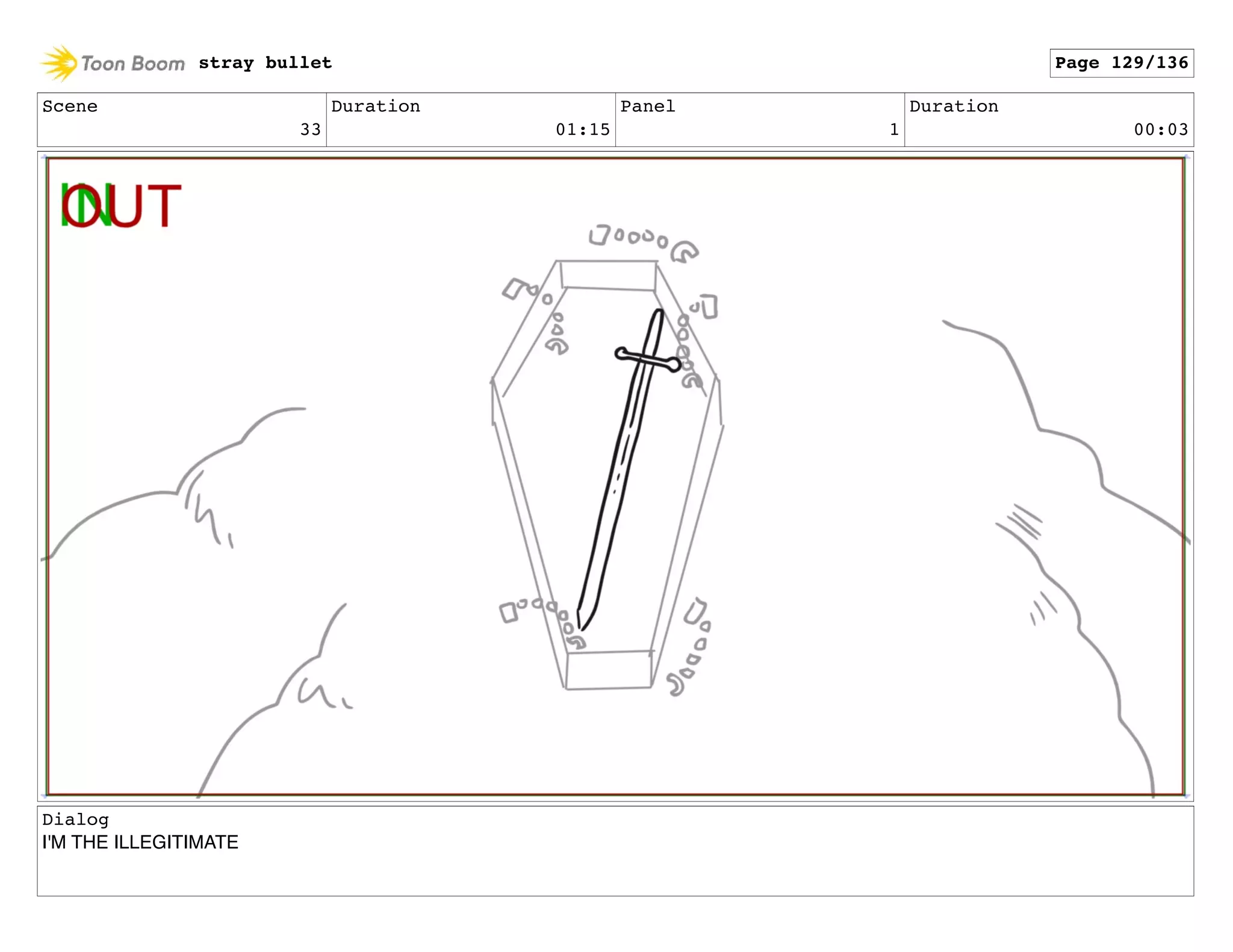 Scene
33
Duration
01:15
Panel
1
Duration
00:03
Dialog
I'M THE ILLEGITIMATE
stray bullet Page 129/136
 