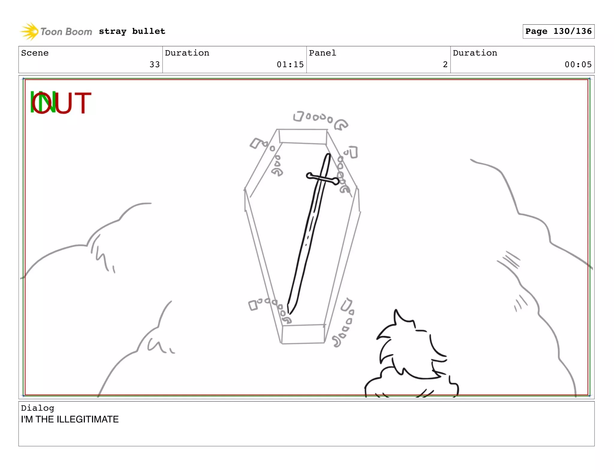 Scene
33
Duration
01:15
Panel
2
Duration
00:05
Dialog
I'M THE ILLEGITIMATE
stray bullet Page 130/136
 