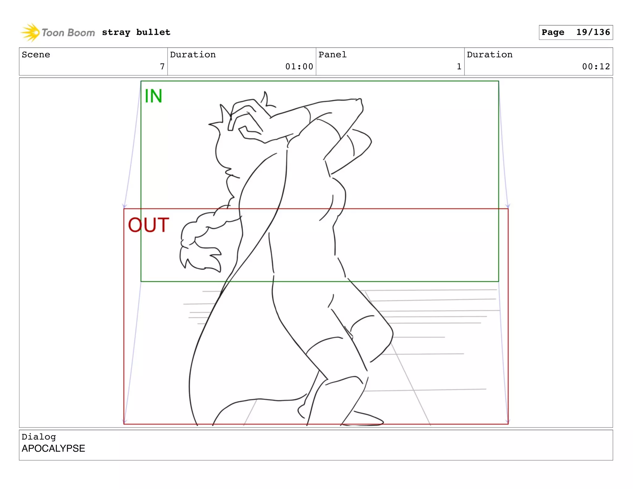 Scene
7
Duration
01:00
Panel
1
Duration
00:12
Dialog
APOCALYPSE
stray bullet Page 19/136
 