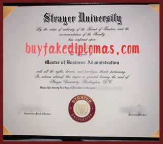 Strayer University MBA Certificate form buyfakediploma.com