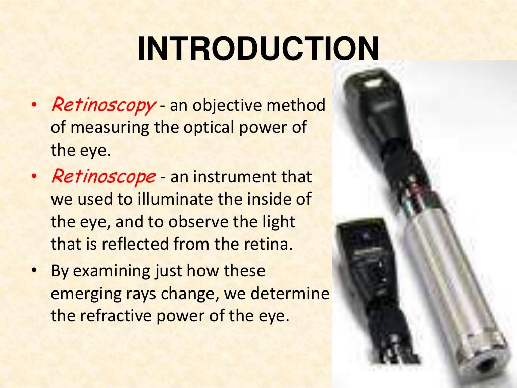 Streak retinoscope