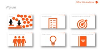 Office 365 Akademie
Warum
 