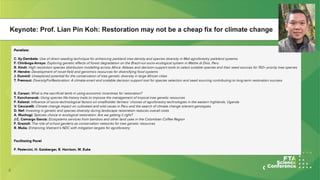 Overview of sessions: Stream 2: Towards Resilient and Diverse Landscapes and Food Systems 