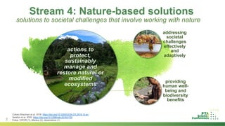 Introduction to Stream 4: Nature-based solutions to address the climate crisis