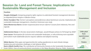 Introduction to stream 5: Inclusive governance for sustainable landscapes opening