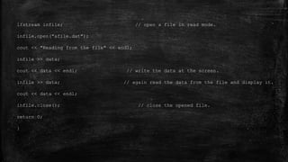 Stream classes in C++ | PPTX