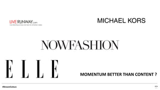 MOMENTUM BETTER THAN CONTENT ?
 