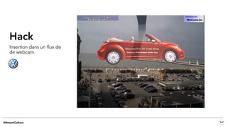 Hack
Insertion dans un flux de
de webcam.
 