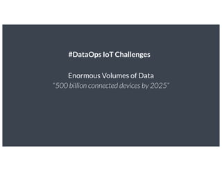 #DataOps IoT Challenges
Enormous Volumes of Data
“500 billion connected devices by 2025”
 