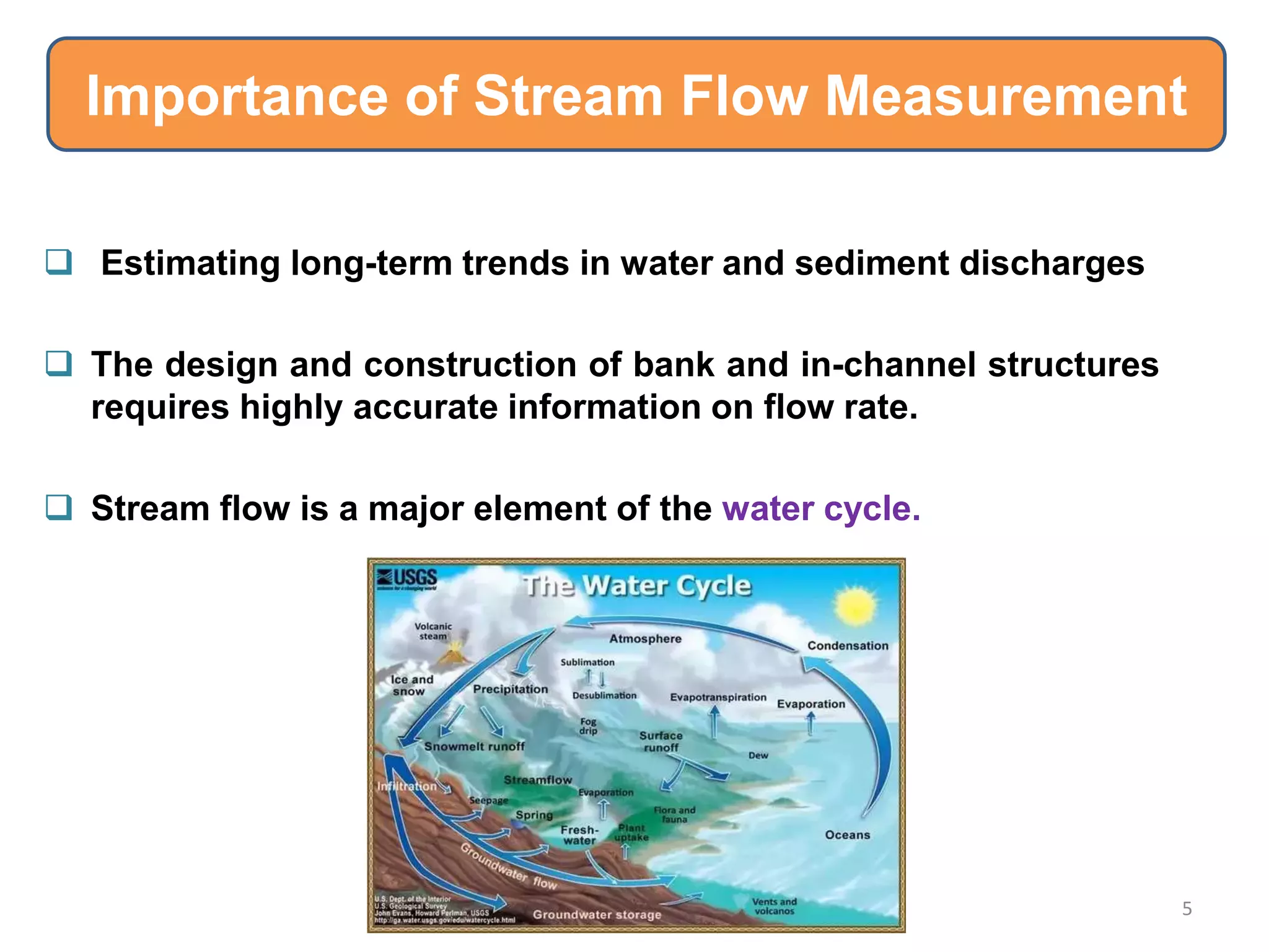 Stream flow measurement technique | PPTX | Geography | Science