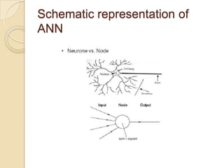 Schematic representation of
ANN
 