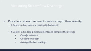 Measure Stream Flow STREAMFLOW MEASUREMENT IN HYDROLOGY.pptx