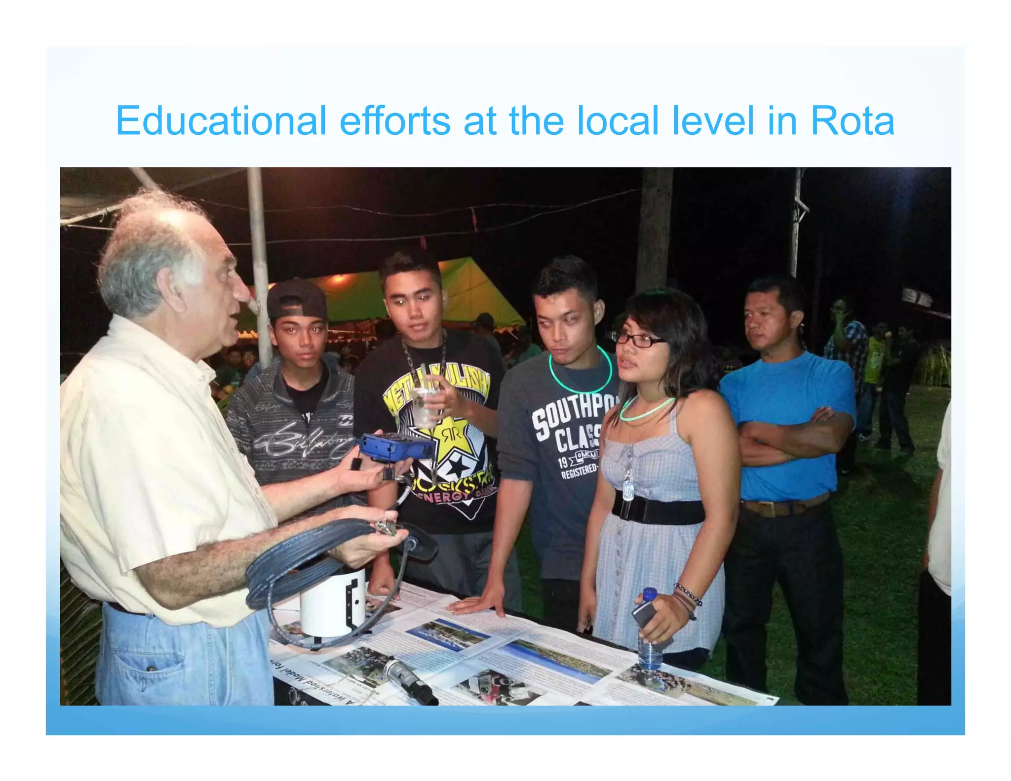 Educational efforts at the local level in Rota
 