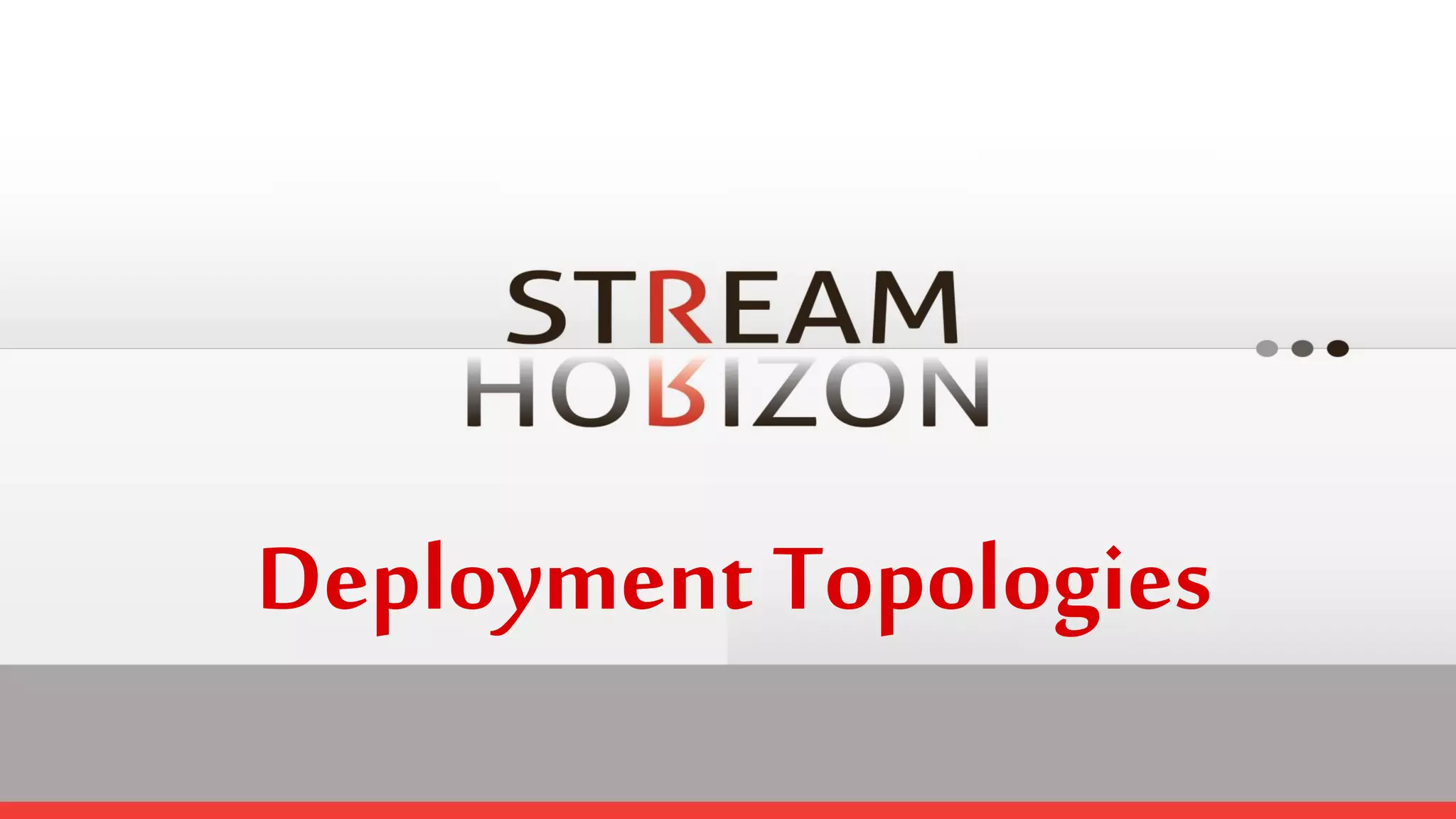 Deployment Topologies  