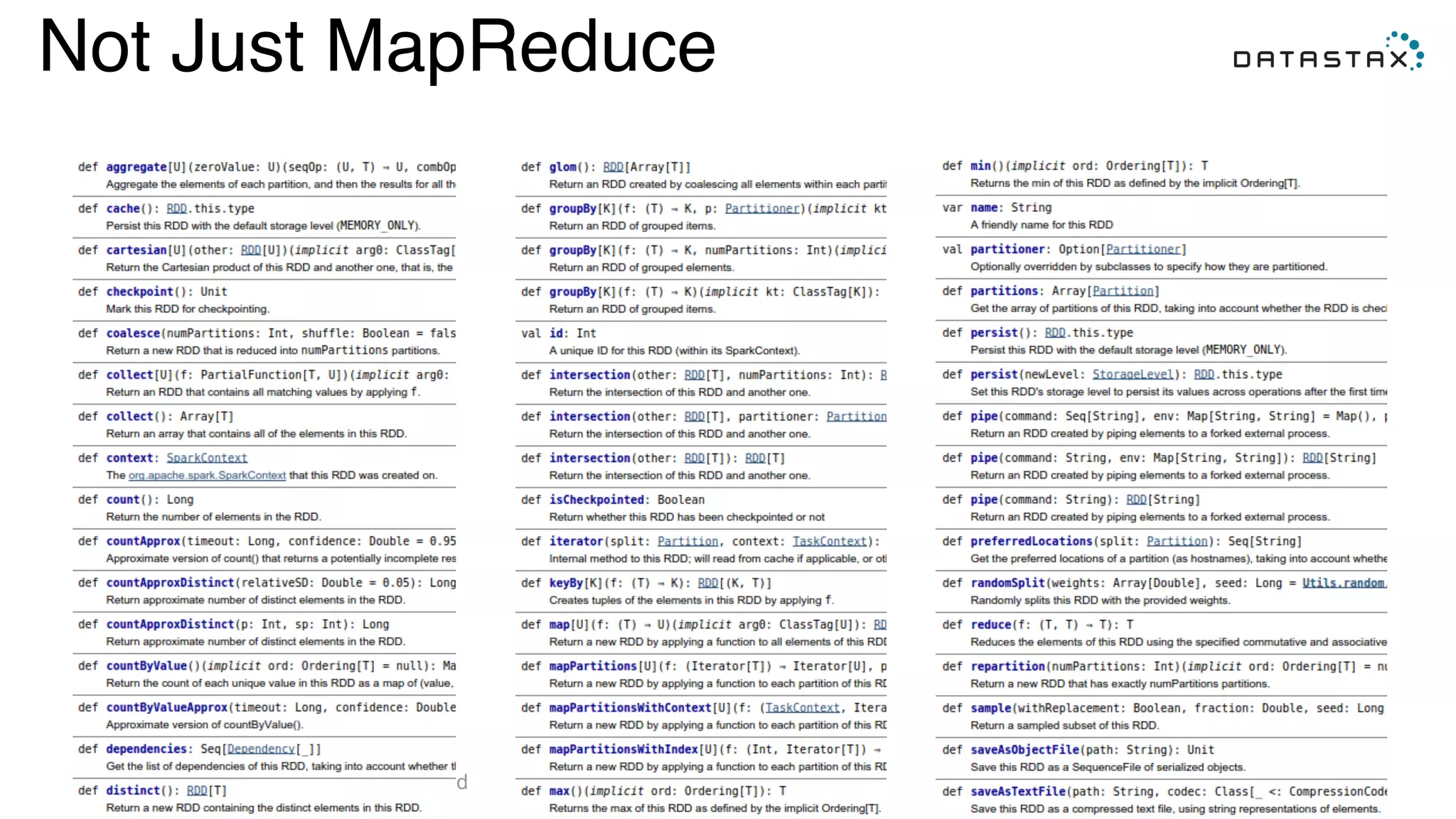 © 2014 DataStax, All Rights Reserved Company Confidential
Not Just MapReduce
 