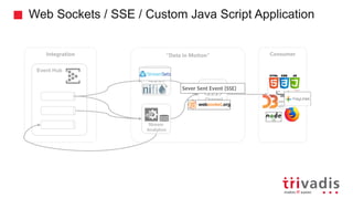 Web Sockets / SSE / Custom Java Script Application
”Data in Motion”
Stream
Analytics
Event Hub
Integration
Streaming
Visua...