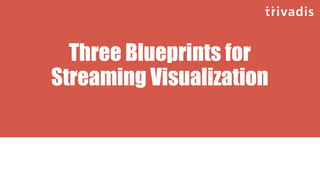 Three Blueprints for
Streaming Visualization
 