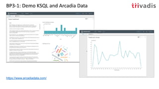 BP3-1: Demo KSQL and Arcadia Data
https://www.arcadiadata.com/
 