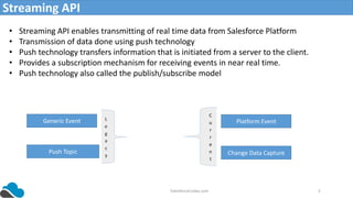 Salesforce Streaming event - PushTopic and Generic Events | PPTX
