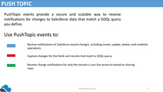 Salesforce Streaming event - PushTopic and Generic Events | PPTX