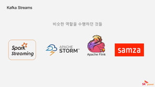 Kafka Streams
비슷한 역할을 수행하던 것들
 