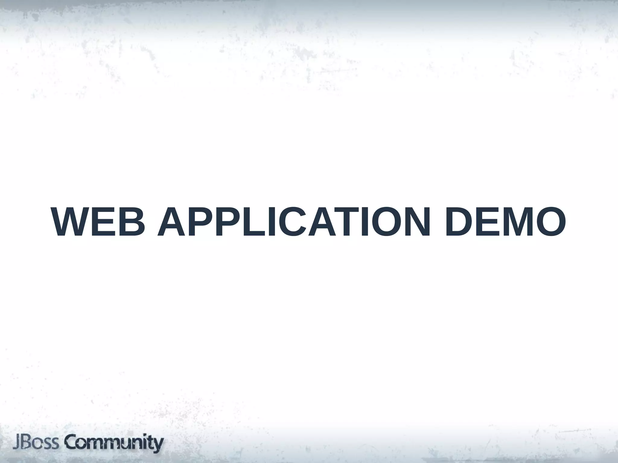 WEB APPLICATION DEMO
 