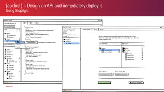 axway.comaxway.com
{api:first} – Design an API and immediately deploy it
Using Stoplight
19
 