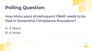Streamlined Filing Compliance Procedures | PPT