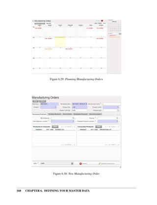 168 CHAPTER 6. DEFINING YOUR MASTER DATA
Figure 6.29: Planning Manufacturing Orders
Figure 6.30: New Manufacturing Order
 