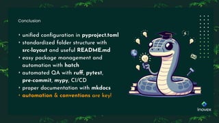 Streamlining Python Development: A Guide to a Modern Project Setup | PPT