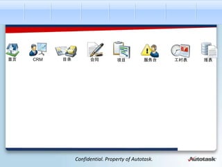 ҳ   CRM   Ŀ¼         ͬ          Ŀ          ̨     ʱ   




                Confidential. Property of Autotask.
 