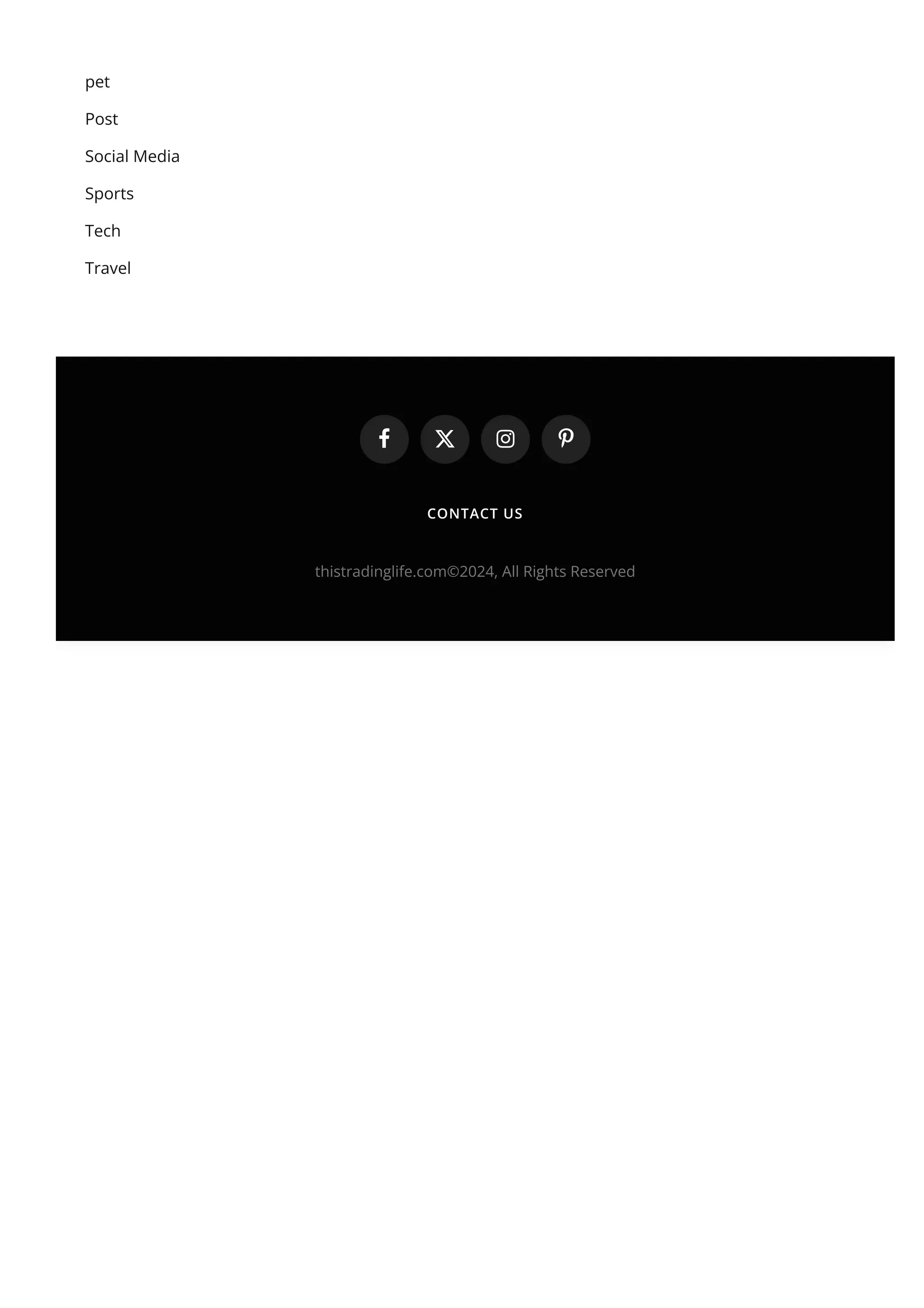 pet Post Social Media Sports Tech Travel     CONTACT US thistradinglife.com©2024, All Rights Reserved 