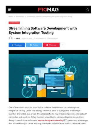 Streamlining Software Development with System Integration Testing.pdf