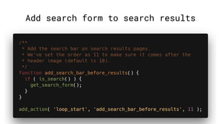 Add search form to search results
 