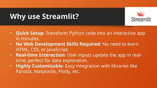 Streamlit Tutorials for Beginners - AccentFuture | PPTX