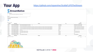 Your App https://github.com/tspannhw/ScyllaFLiPSTheStream
 
