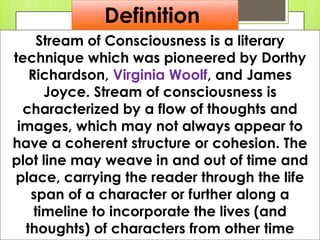 define stream of consciousness