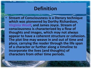 define stream of consciousness