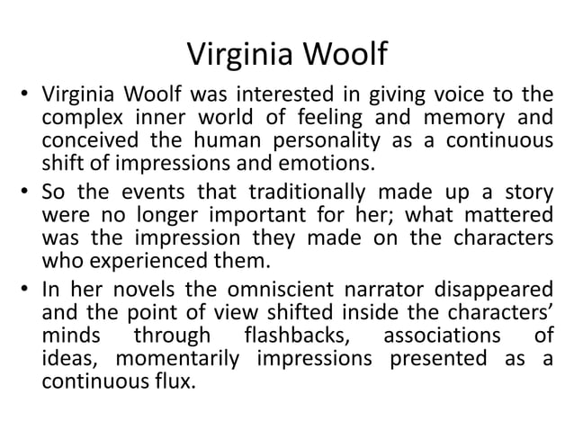 Stream of Consciousness in Virginia Woolf's 'To The Lighthouse' | PPTX ...