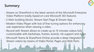 Stream on SharePoint, an overview - JcGonzalez.pptx