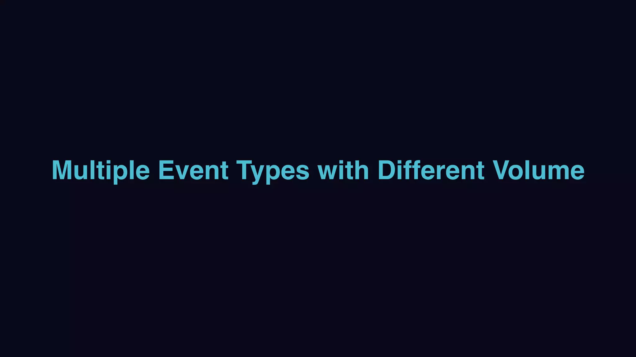Multiple Event Types with Different Volume
 
