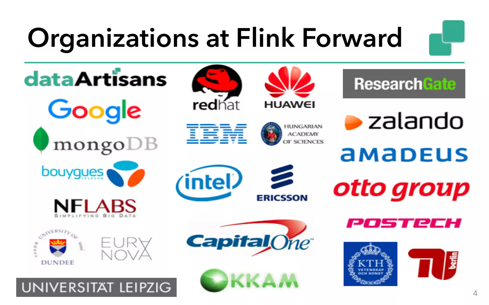 Organizations at Flink Forward 4 