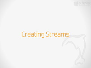 Creating Streams
 