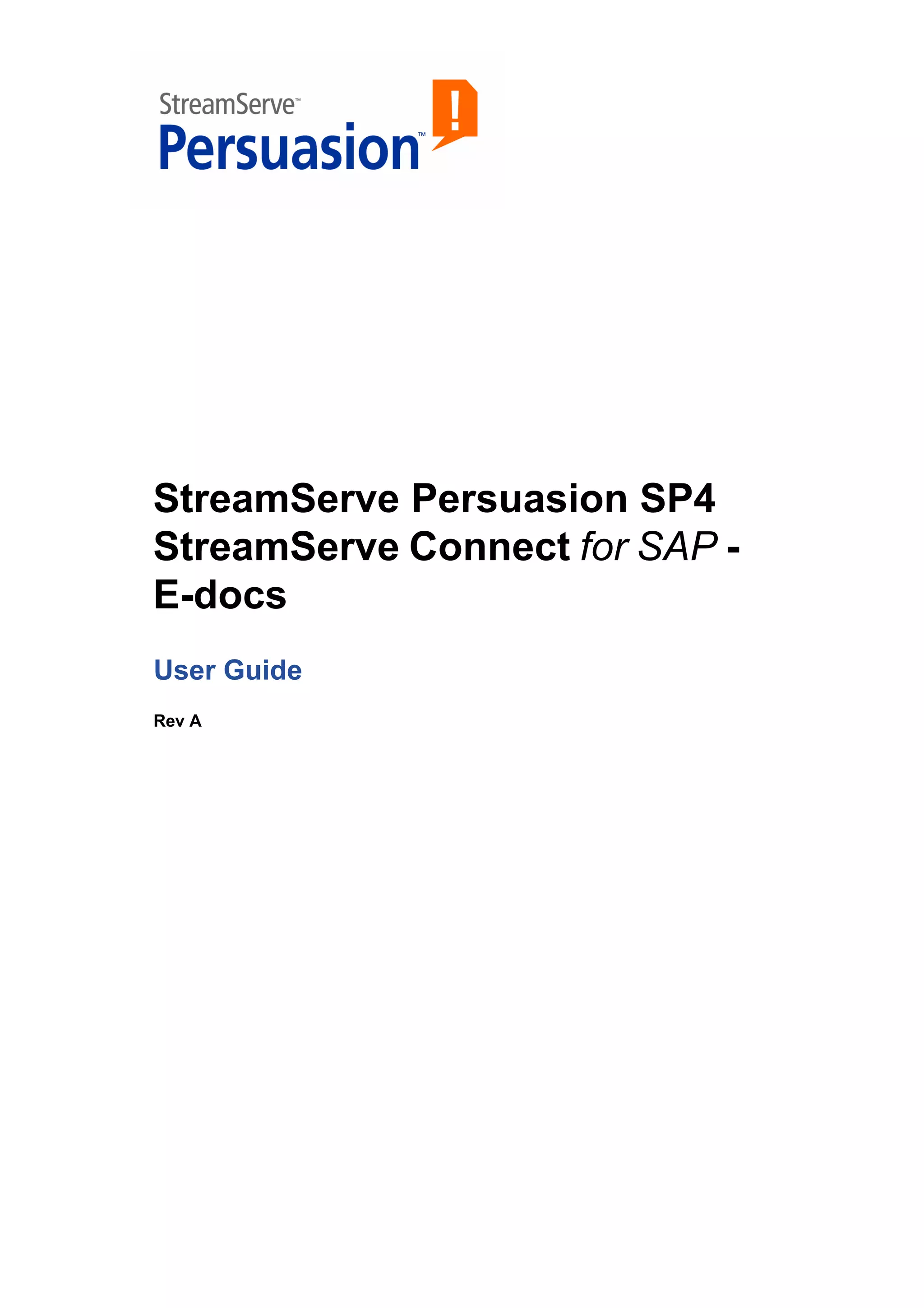 Streamserve Stream serve connect_for_sap_e-docs | PDF