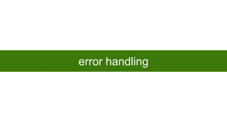 error handling

 